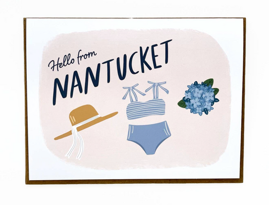 HELLO FROM NANTUCKET CARD