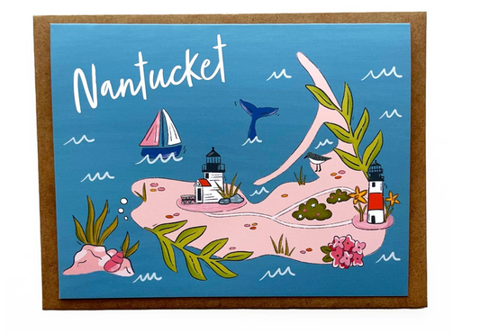 NANTUCKET MAP CARD