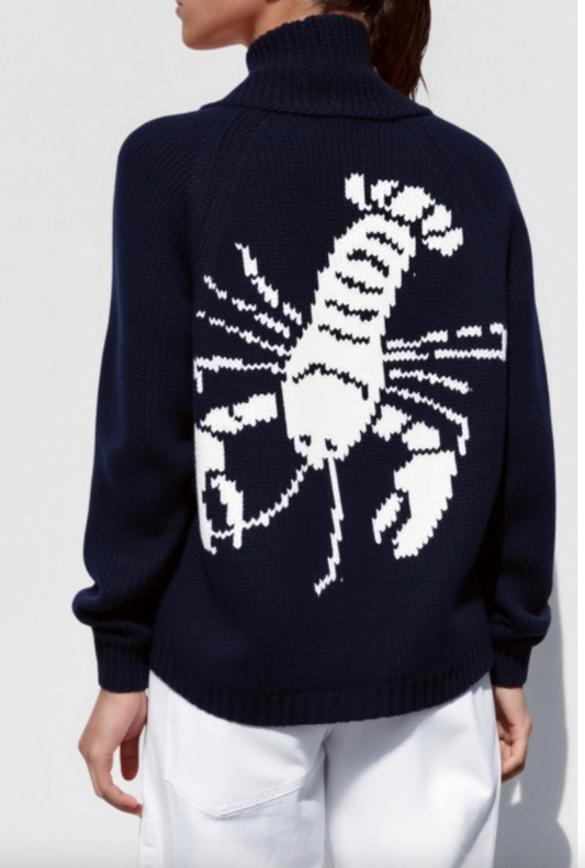 LIGHT LOBSTER CARDIGAN SWEATER