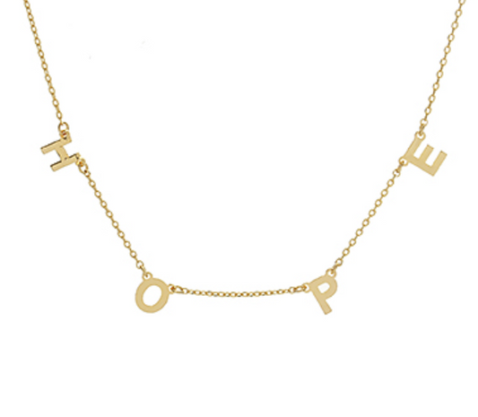 HOPE LETTERS NECKLACE
