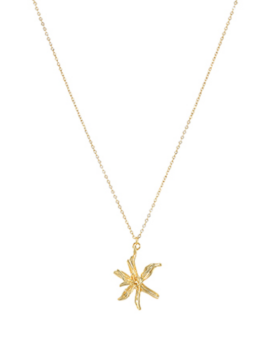 LILY FLOWER PENDANT NECKLACE