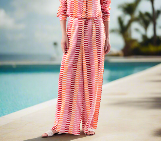 SUNSET STRIPED PANTS