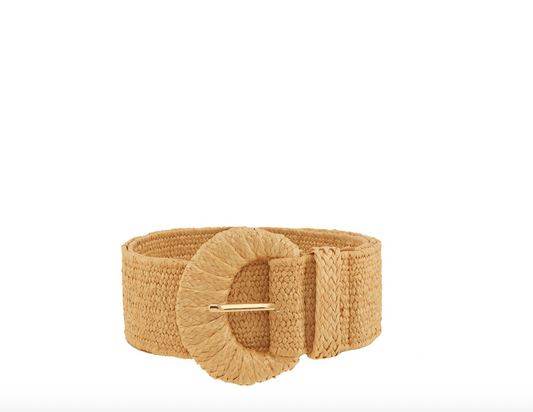 STRAW BUCKLE BELT