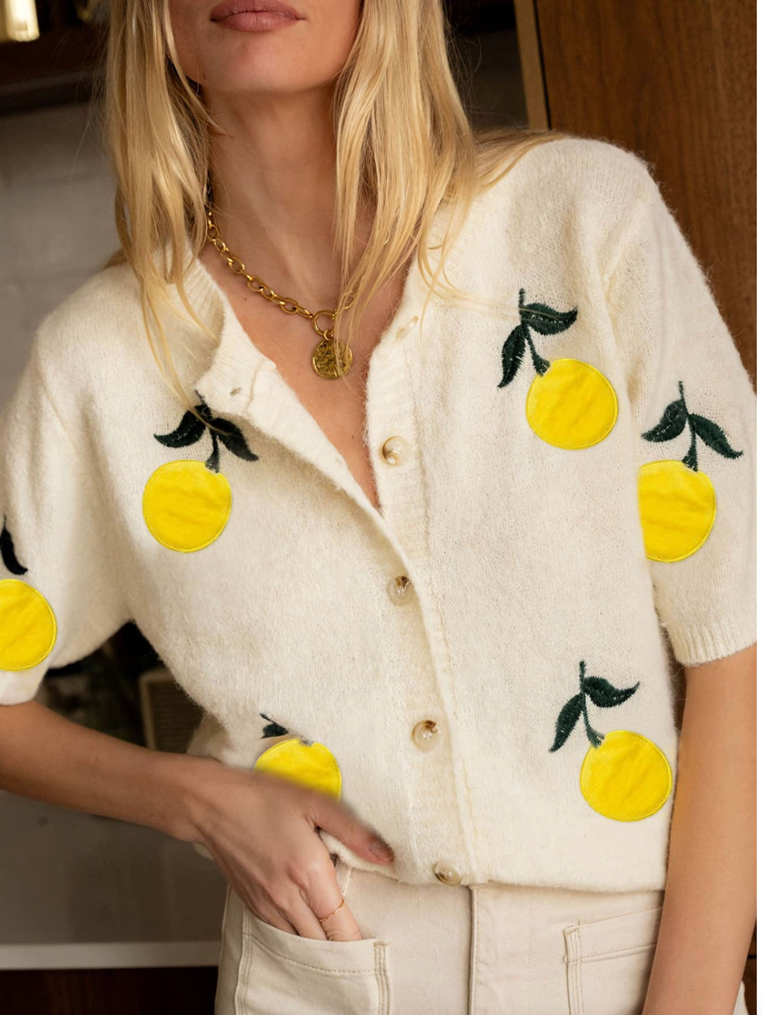 ITS' A LEMON WORLD CARDIGAN SWEATER