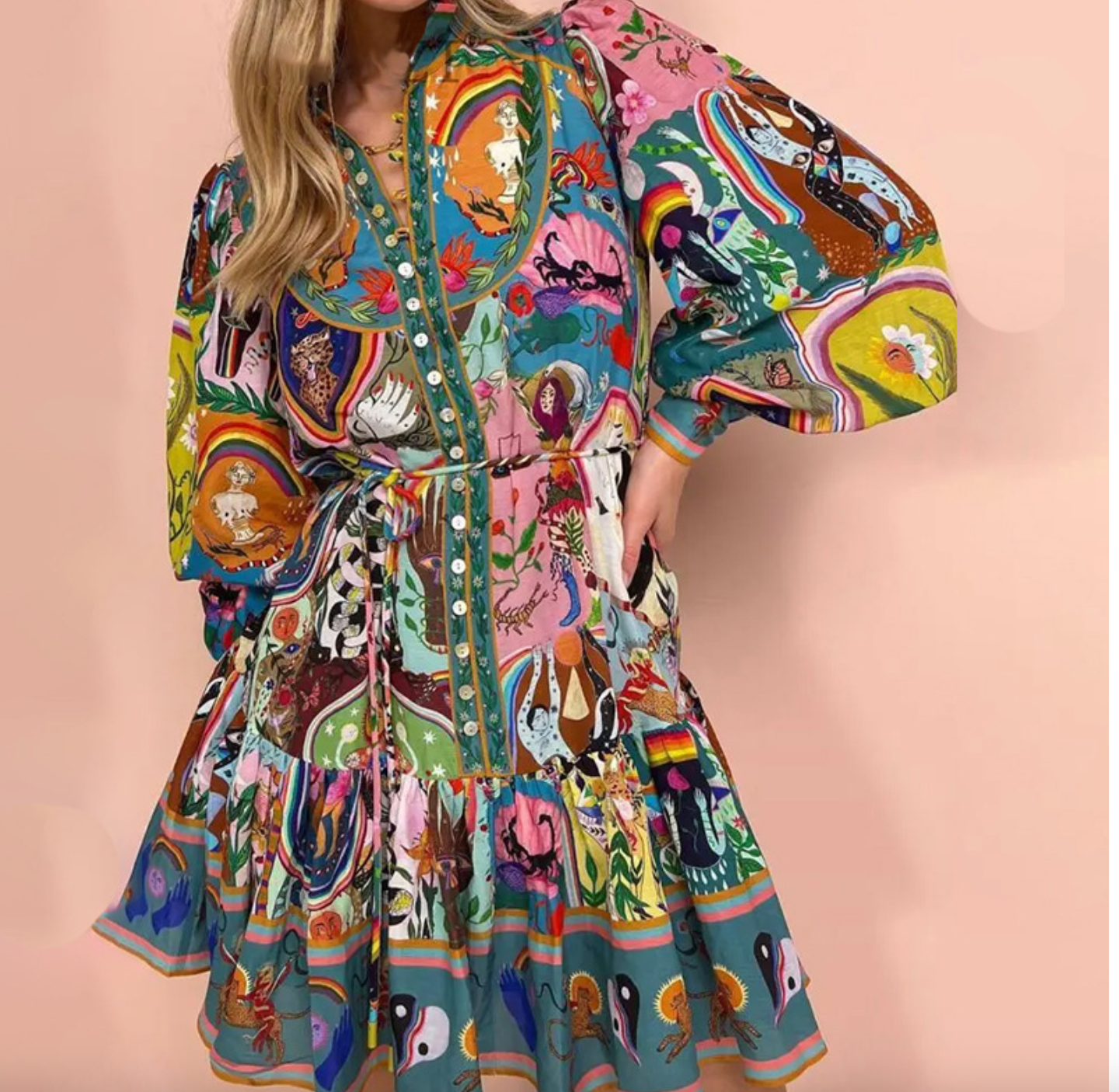 YIN YANG COLORFUL DRESS
