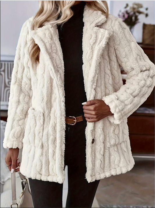 DOUBLE-SIDED PLUSH SWEATER COAT