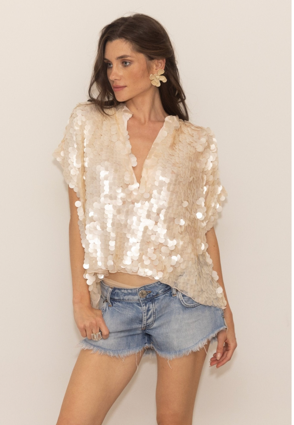 SHINY PEARLESCENT TOP