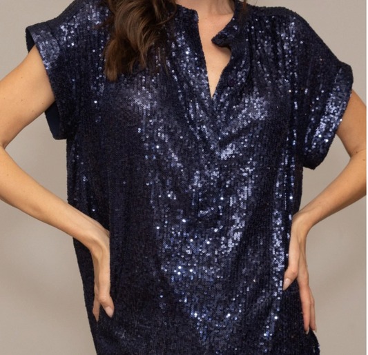 SEQUIN AND SWINGY LOOSE TOP
