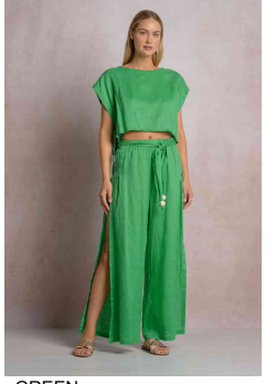 MSC CROP TOP AND PANT SET