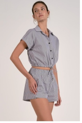 CYRUS STRIPED POCKET SHORTS