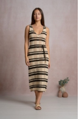 CRAWLEY CROCHET KNIT DRESS