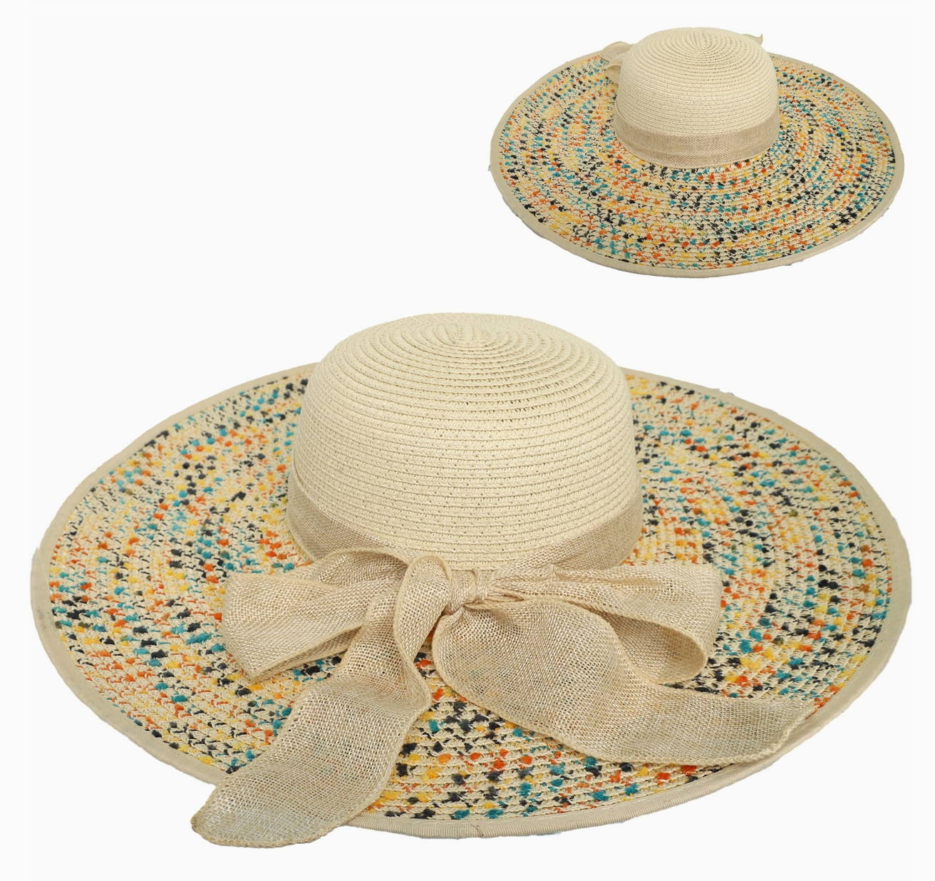 FLOPPY OVERSIZED WIDE BRIM STRAW WOVEN SUN HAT