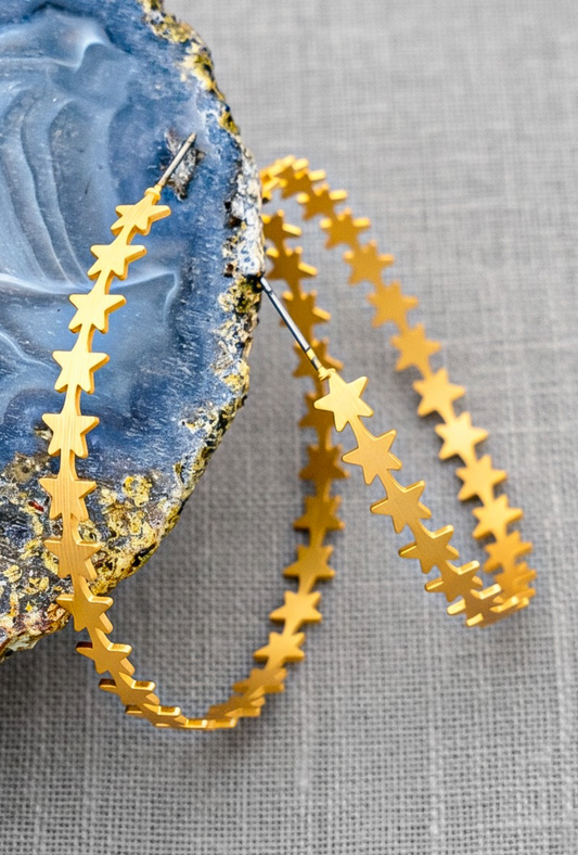 STARRY NIGHT HOOP EARRINGS