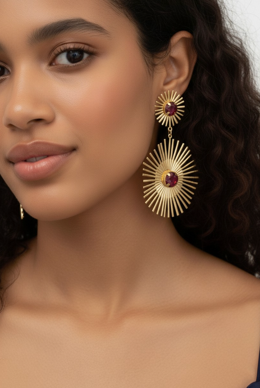 DOUBLE STARBURST EARRINGS