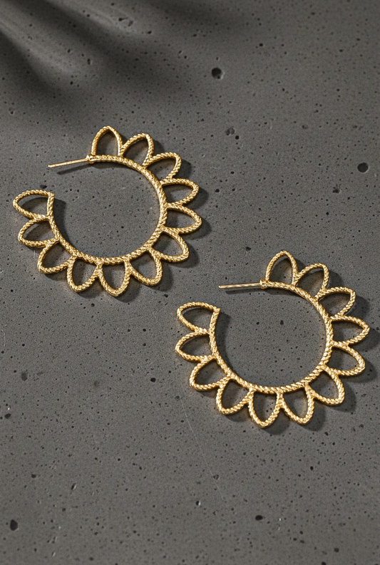 OPEN FLOWER EARRINGS