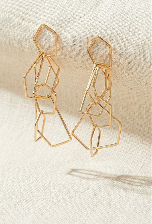 GEO TRIANGLE EARRINGS