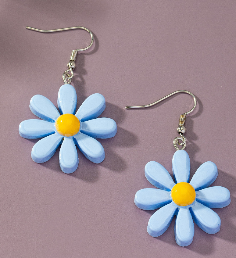 DAISY FLOWER DROP EARRINGS