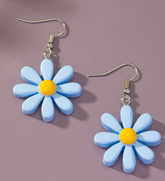 DAISY FLOWER DROP EARRINGS