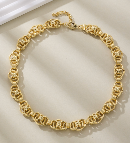 18k Gold-dipped Chunky Link Chain Necklace