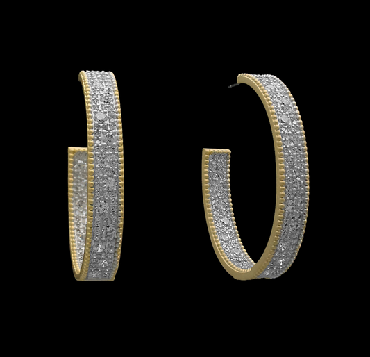 SINATRA PAVE HOOP EARRIINGS