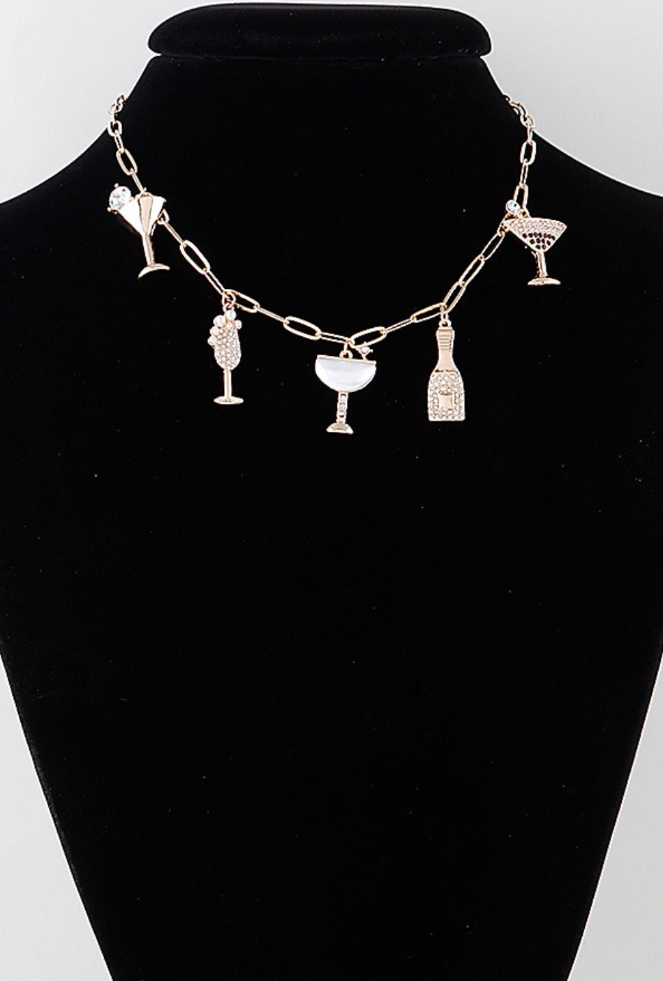 PARTY DRINKS CHARM NECKLACE