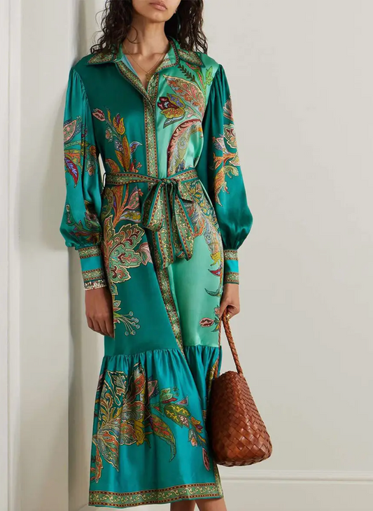 GECKO VINTAGE PRINT DRESS