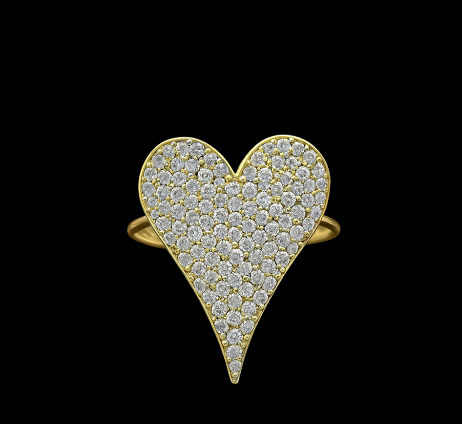 PAVE HEART RING