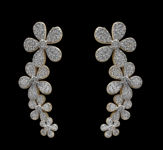 FLOWER CLIMBER EARRINGS