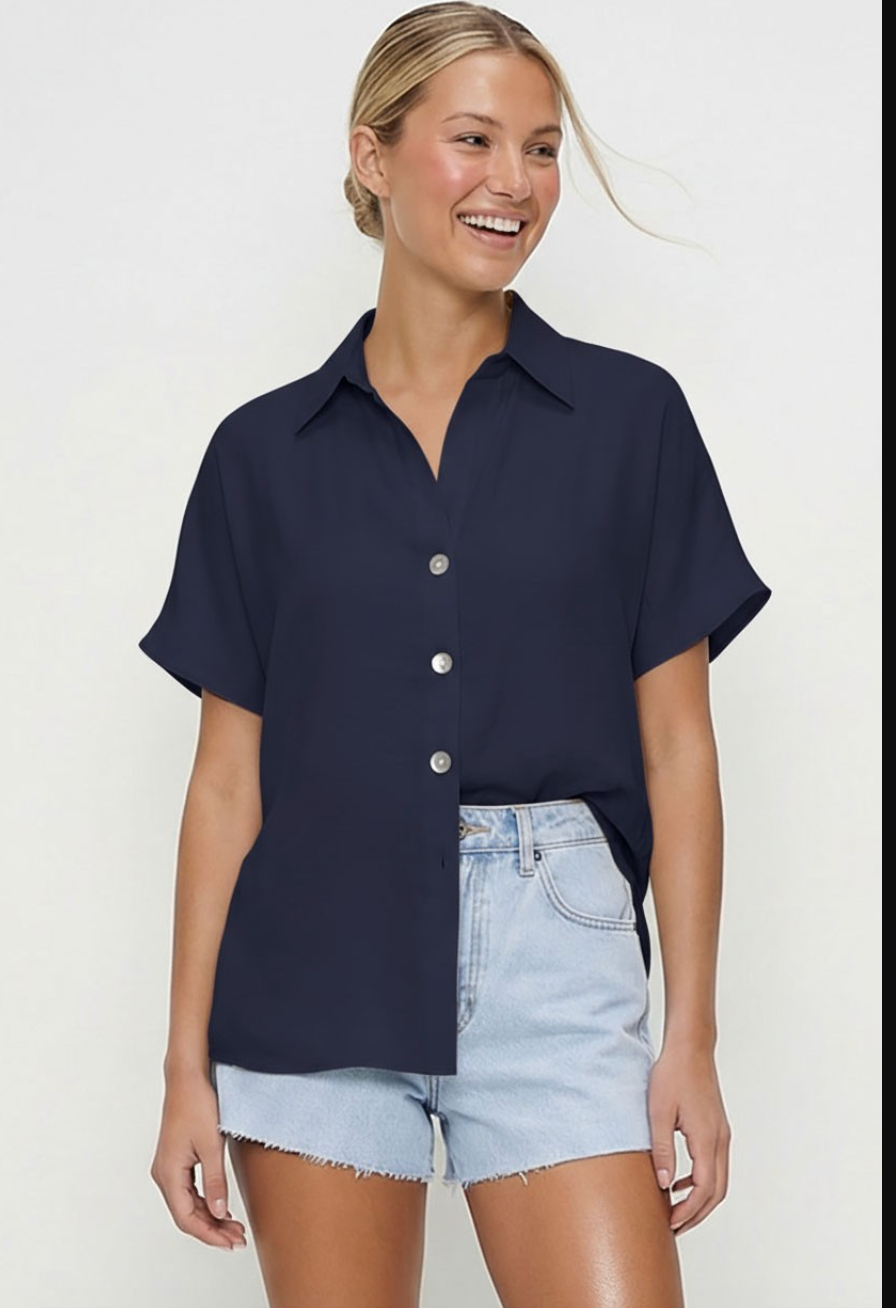 WILDCAT FLUTTER SLEEVE BLOUSE TOP