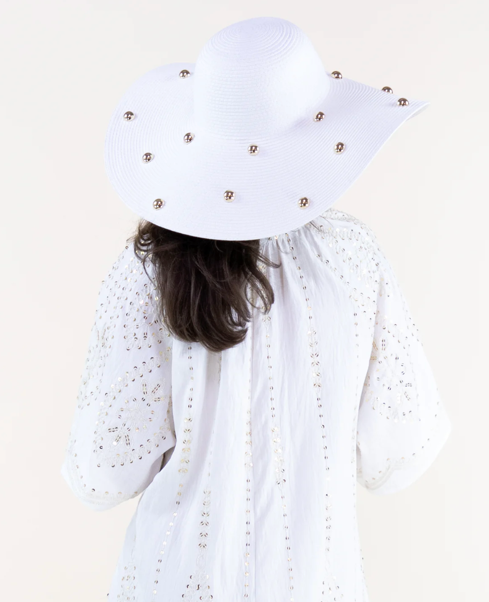 GOLD GLAM STUDDED HAT