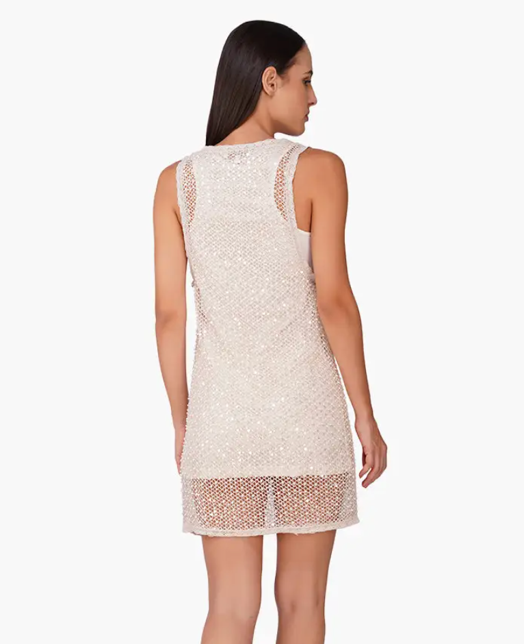 SILVER PEARL SHORT DRESS