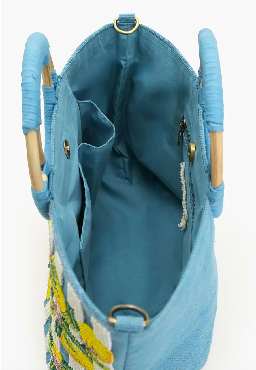 LEMON STRIPE TOTE BAG