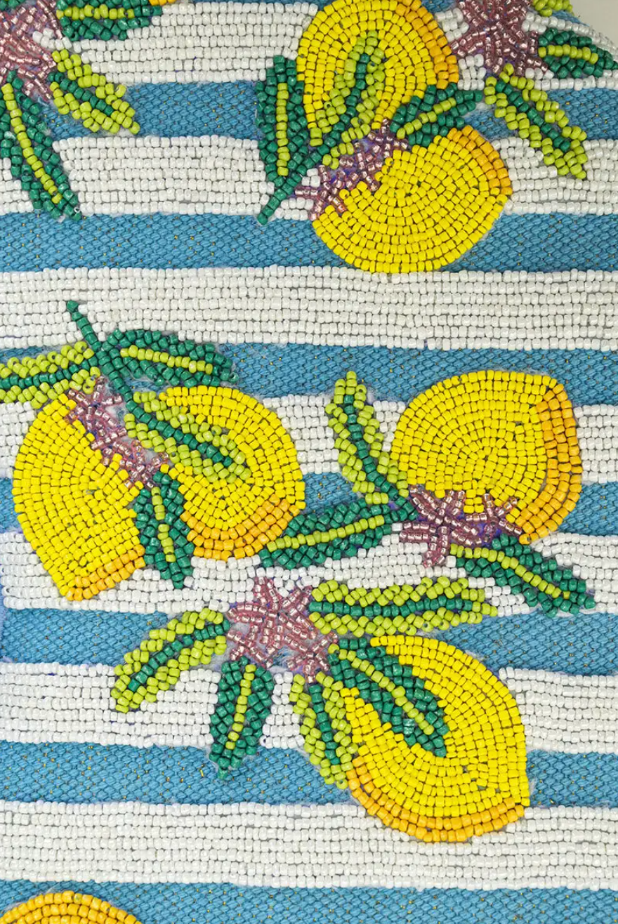 LEMON STRIPE TOTE BAG