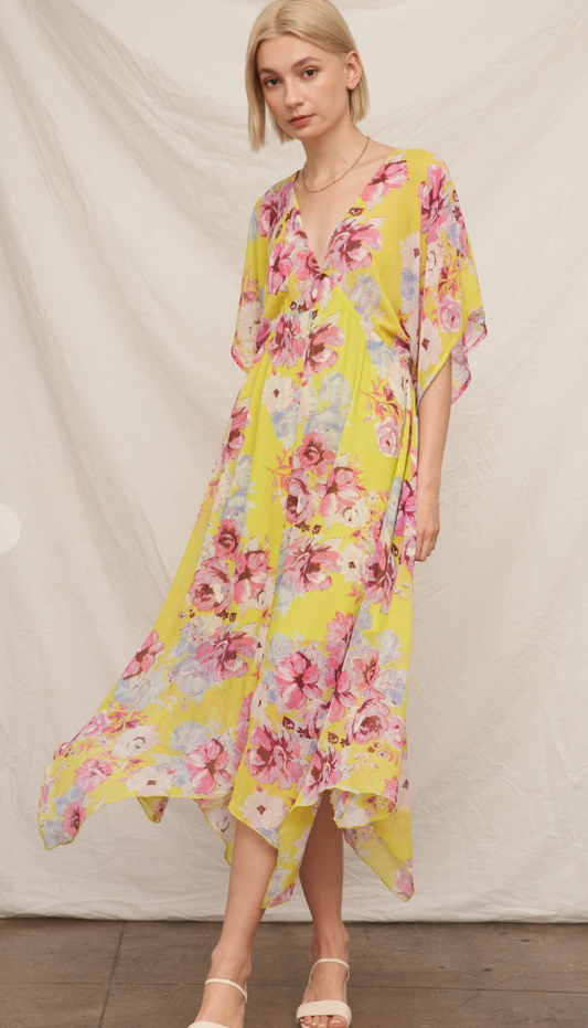 ALAINA FLORAL KIMONO MIDI