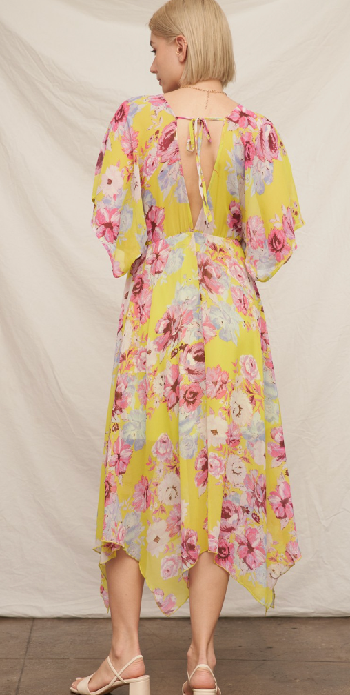 ALAINA FLORAL KIMONO MIDI