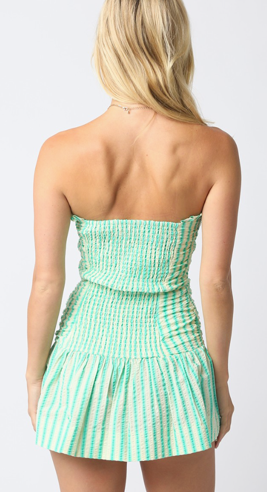 ISLA GREEN STRAPLESS MINI