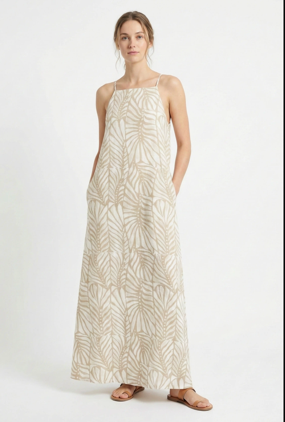 IGUAZU PRINTED CALI HALTER DRESS