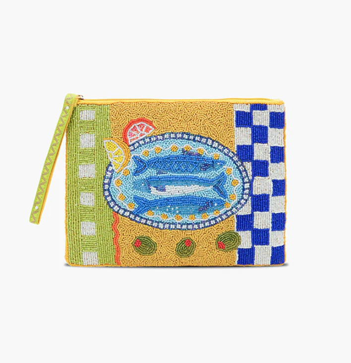 BEADED SARDINE CLUTCH