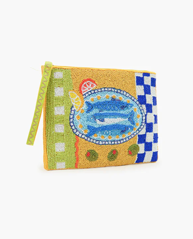 BEADED SARDINE CLUTCH