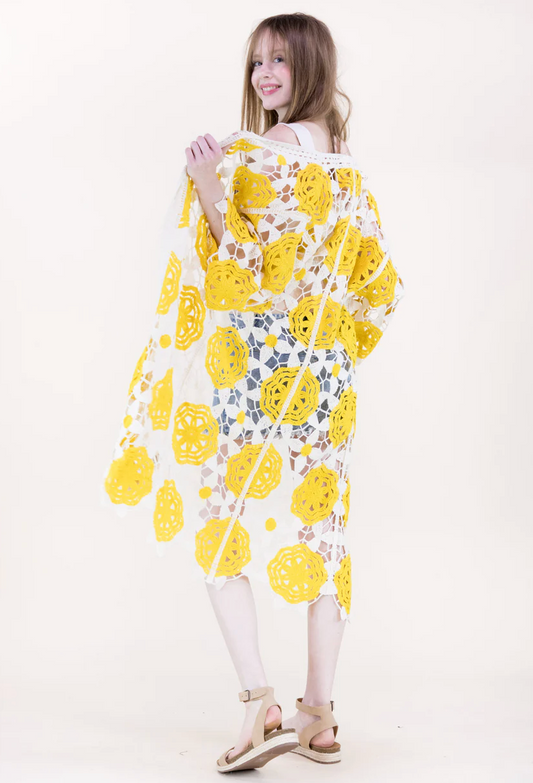 SUNSHINE MAXI CROCHET CARDIGAN