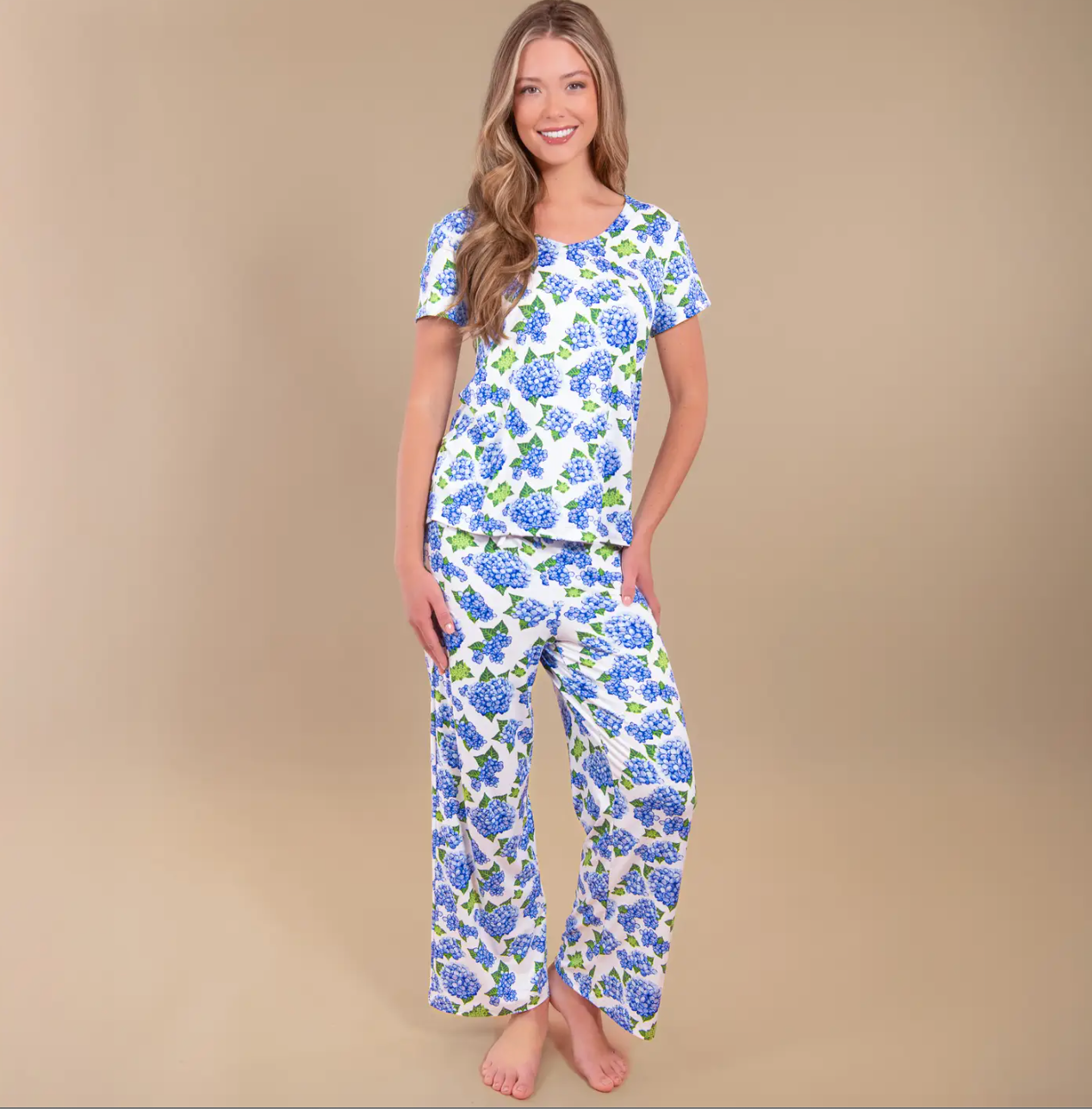 HYDRANGEA BLUE LONG JAMMY SET