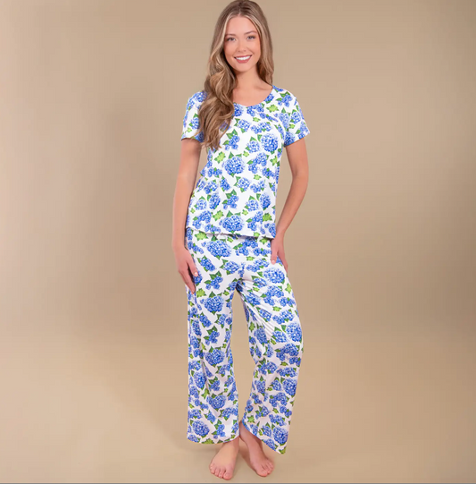 HYDRANGEA BLUE LONG JAMMY SET