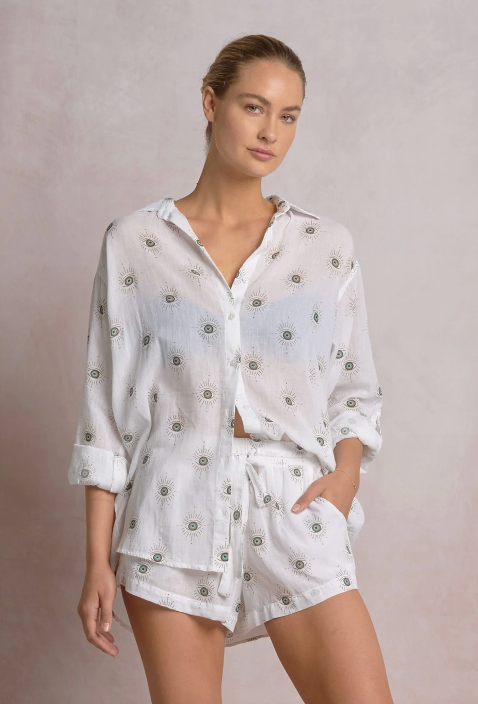 EVIL EYE BUTTON DOWN SHIRT