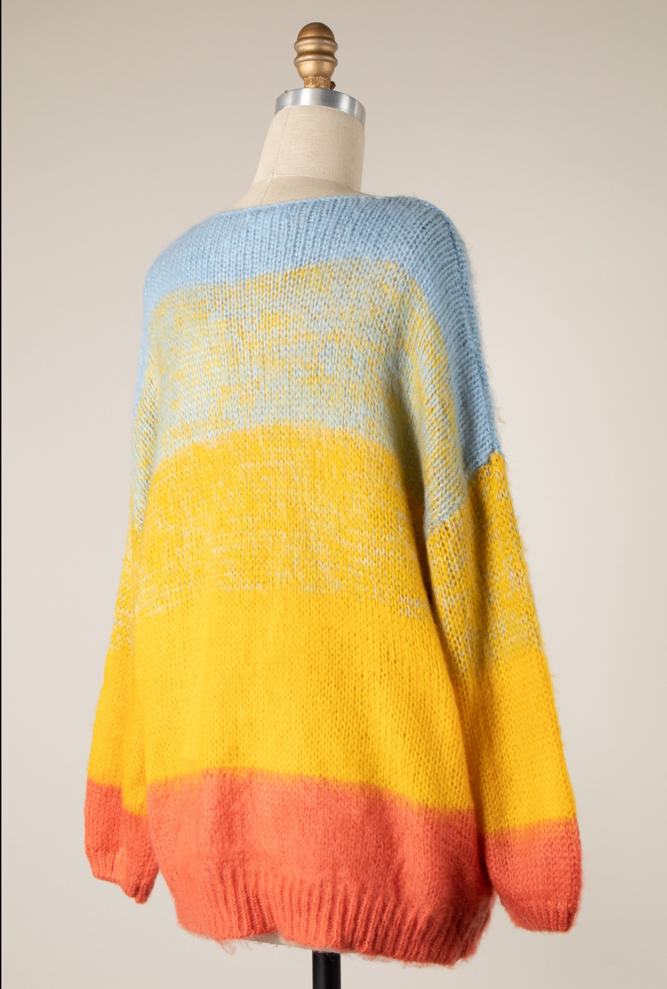 STRIPED OMBRE SUNSET SWEATER