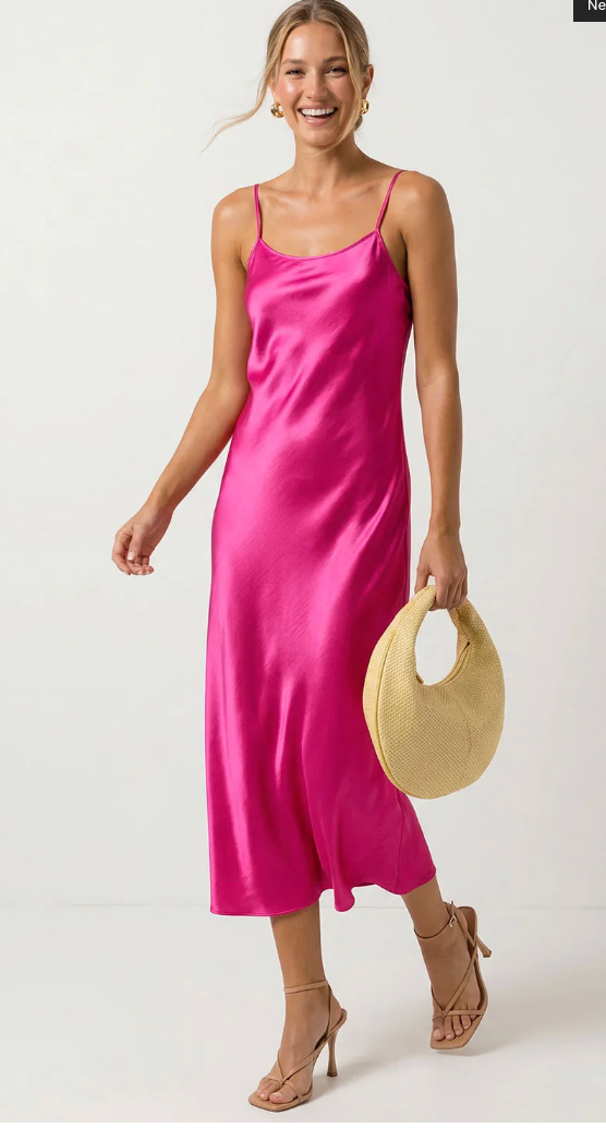 SLEEK SATIN MAXI SLIP DRESS