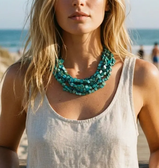 TURQUOISE CHUNKY NECKLACE