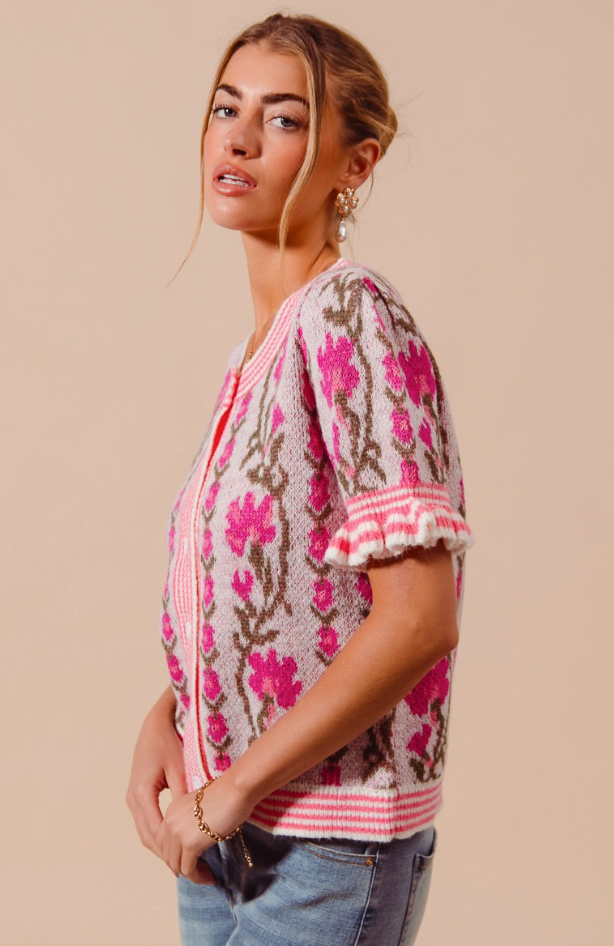 GARDEN BUTTON UP SWEATER