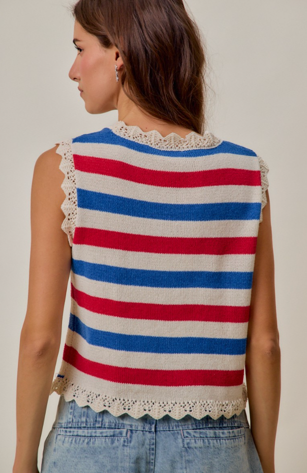 JULY 4TH BUTTON DOWN TOP