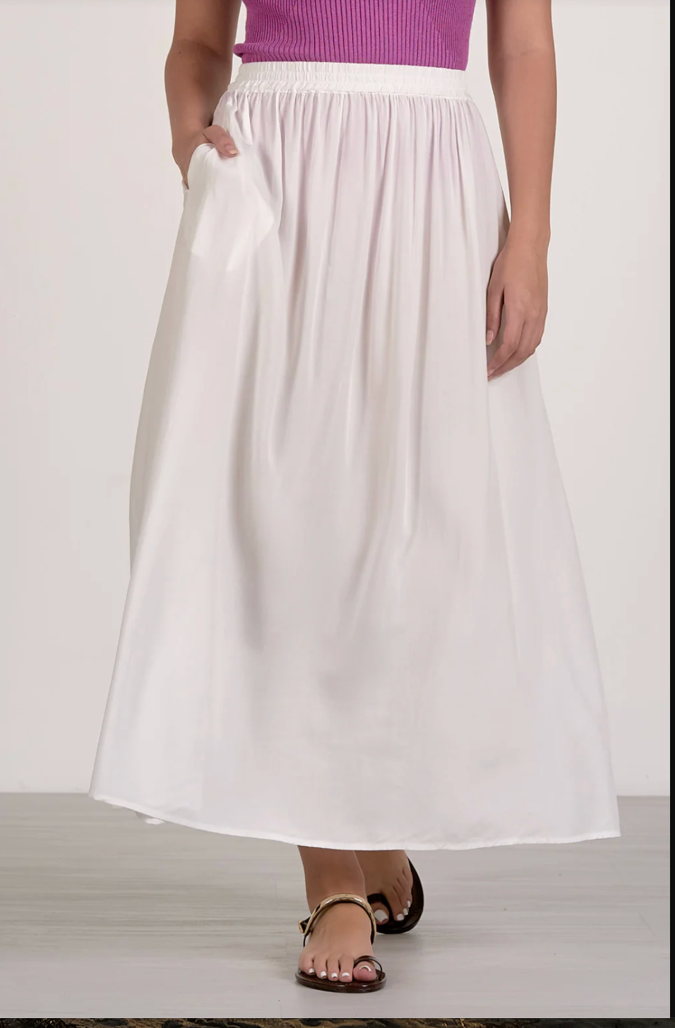 Wistful White Maxi Skirt