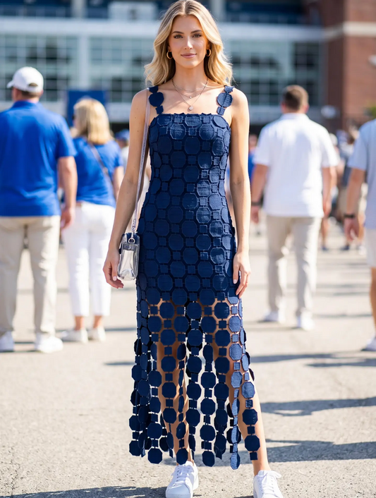 CIRCLE APPLIQUE DRESS